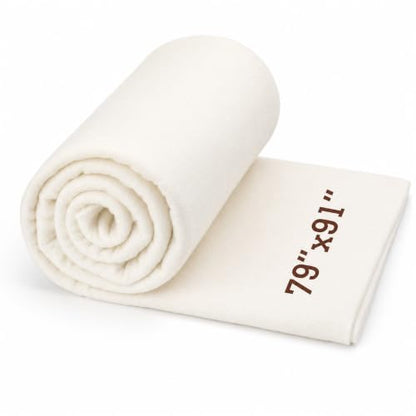 Cotton Quilting Batting Natural Quilt Batting 79 x 91 Inch 200gsm - size: 79"×91"