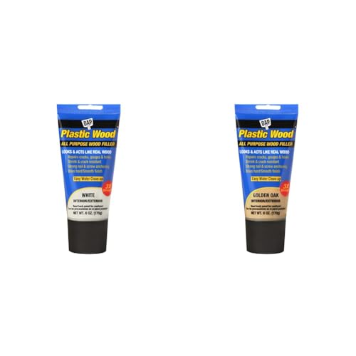 DAP Plastic Wood Filler Bundle - All Purpose 6 Oz White & Gold Oak 6 oz