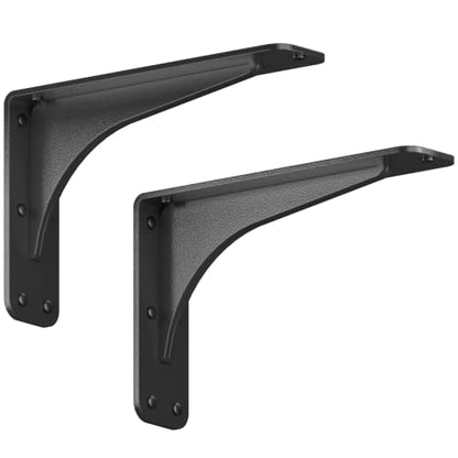 Starby Gladiator Series Solid Heavy Duty Welded 500 Lb Low Profile Granite Countertop Support Shelf Brackets Floating Shelf Discrete Slim 500 LB Capacity (2 Pack) (7" x 11" x 2.5") - size: 7" x 11" x 2.5"