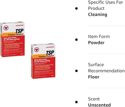 Savogran 10621 Trisodium Phosphate (TSP) 1LB (16oz) (Pack of 2) - size: 16 Ounce (Pack of 2)
