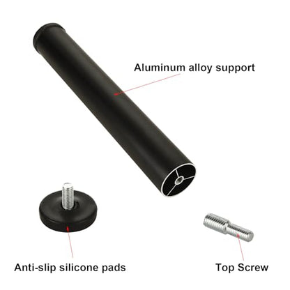 4PCS 10 Inch Metal Adjustable Furniture Legs, Aluminum Alloy Bed Legs Replacement, M10 Thread Sofa Replacement Legs for Cabinet, Cupboard, Desk