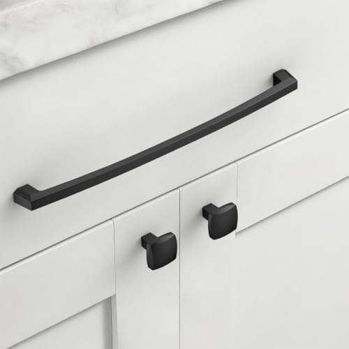 Asidrama 10 Pack 12.6 inch Matte Black Kitchen Cabinet Handles - color: Matte Black, size: 12.6" Hole Center(320mm)