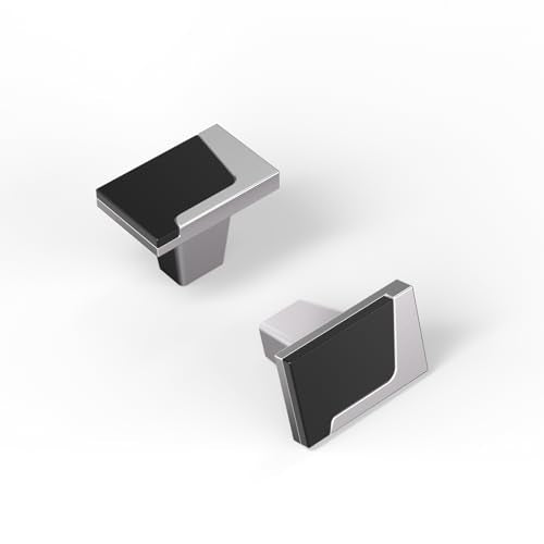 Haliwu 20 Pack Black and Brushed Nickel Cabinet Knobs, Silver Drawer Knobs - color: Black & Brushed Nickel, size: Single Hole Centers