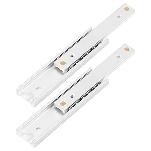 Mini Drawer Slides, Bottom Mount Drawer Slides, 2pcs/ Set Mini Aluminum Alloy Durable Smooth Slideway for Drawer Cabinet(Length 70mm)