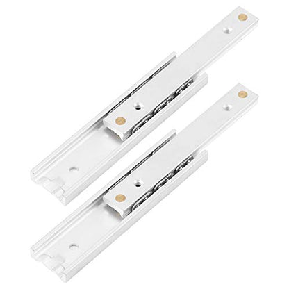 Mini Drawer Slides, Bottom Mount Drawer Slides, 2pcs/ Set Mini Aluminum Alloy Durable Smooth Slideway for Drawer Cabinet(Length 70mm)