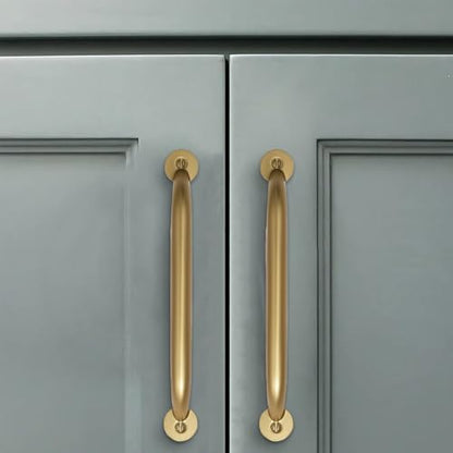 10 Pack 4 inch Hole Center Brushed Gold Cabinet Pulls - Heavy Duty Solid Drawer Matte Gold Hardware Handles Kitchen Vanity Bathroom Handles - color: Gold, size: 4"(102mm) Hole Center
