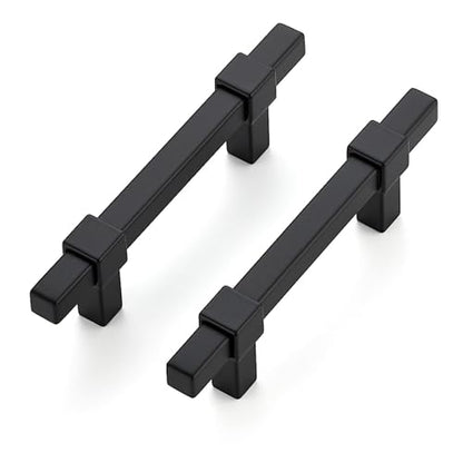 15 Pack Black Cabinet Handles, 3" Hole Center Drawer Pulls Cabinet Hardware - color: Black, size: 3 Inch Hole Center