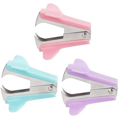 ZZTX 3 Pack Staple Remover (Pink, Blue, Purple) - color: Pink, Blue, Purple