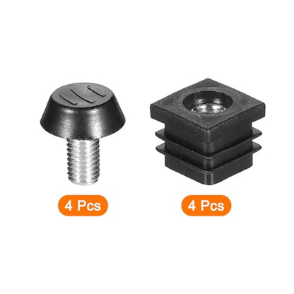 uxcell 4 Set Leveling Feet, M8x20x20mm Adjustable Furniture Leg Leveling - size: M8x20x20mm