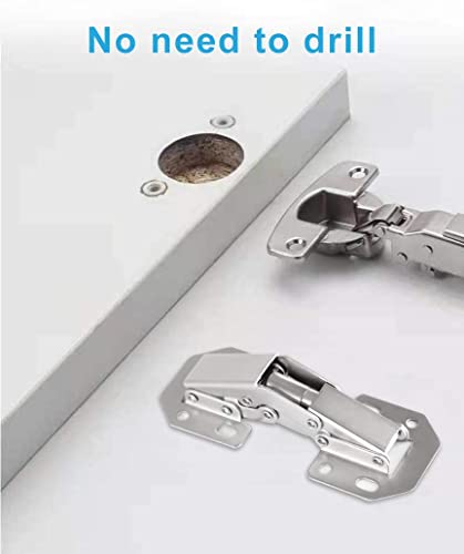 8-Pack Hidden Hinges for Cabinet Doors Frameless, Concealed Cabinet Hinges, 90 Degree Flush Mount Hinges - size: 8 Pack