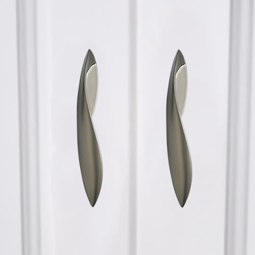 4Pcs Arcuate Pulls Handles Knobs,Modern Elegant Curved Handle Cabinet Pulls,Create a Spatial Aesthetic,S-Shaped Solid Zinc Alloy Drawer Pulls Handles (Ink Gold, 3.8" Hole Centers) - color: Ink Gold, size: 3.8" Hole Centers