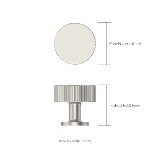 Asidrama 10 Pack Brushed Satin Nickel Kitchen Cabinet Knobs - color: Brushed Satin Nickel