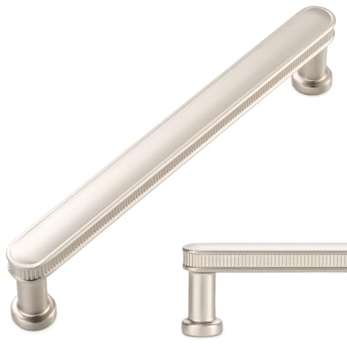 KOOFIZO 10 Pack 5 in Brushed Nickel Cabinet Pulls, Drawer Handles P35 - color: Brushed Nickel, size: 5" CC