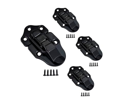 QCAA Toggle Hasp Latch for Small Metal Box, 38mm x 70mm, Black, Made in Taiwan, 4 Pack - color: Black, size: 4 Pack