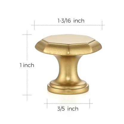 Ravinte Gold Single Hole Round Cabinet Knobs,Zinc Pull,10 Pack - color: Gold