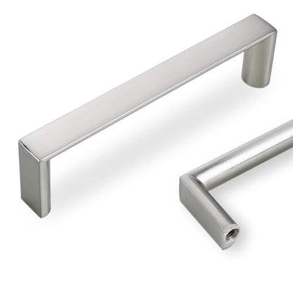 Brushed Satin Nickel Kitchen Cabinet Pulls 3-3/4 Inch 10 Pack - color: Brushed Satin Nickel, size: 3-3/4'' Hole Center(96mm)