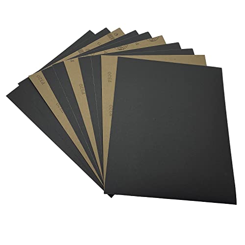 320 Grit Wet Dry Sandpaper, 10PCS 9x11 Inch Silicon Carbide Sanding Sheets - style: Grit 320