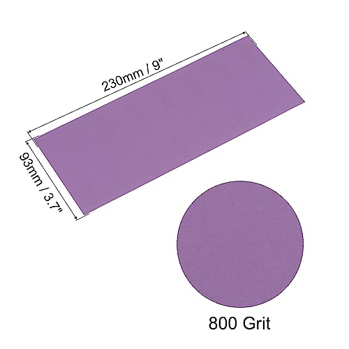 uxcell 10Pcs Sanding Sheets 800 Grit 9"x3.7" Aluminum Oxide Sandpapers - style: 800 Grit