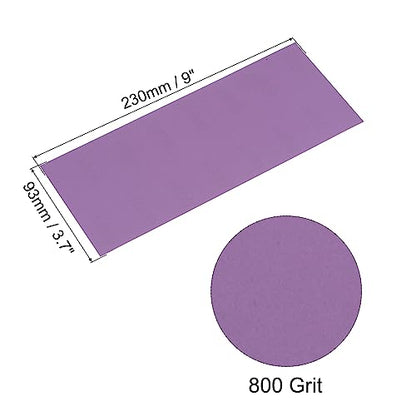 uxcell 10Pcs Sanding Sheets 800 Grit 9"x3.7" Aluminum Oxide Sandpapers - style: 800 Grit