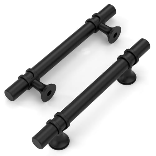 Amerdeco 10 Pack Matte Black Cabinet Pulls 3.75 Inch(96MM) Hole Centers Kitchen Cabinet Handles Cabinets Hardware Drawer Pulls ZH0058 - color: Matte Black, size: 3.75"/96MM Hole Center