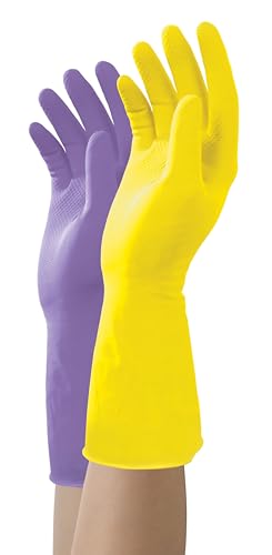 Mr. Clean Large Reusable Latex Gloves, 2 Color, 2 Pairs - size: Large (Latex, 2 Pair)