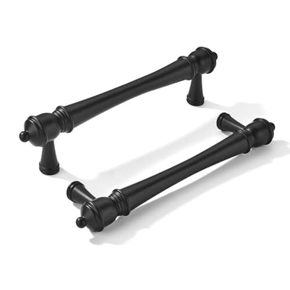 khtumeware 2 Pack 3 inch(76mm) Hole Center Black Cabinet Pulls Heavy-Duty Solid Matte Black Cabinet Hardware Drawer Pulls Hardware Suitable for Kitchens bathrooms and Dressing Tables - color: Black, size: 3inch(76mm) hole center