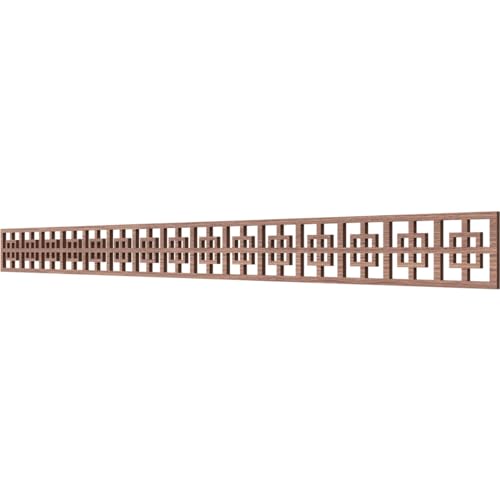 46 3/8"W x 4"H x 3/8"T Cambridge Fretwork Moulding, Walnut - color: Walnut, size: 4-in. H x 0.375-in. T