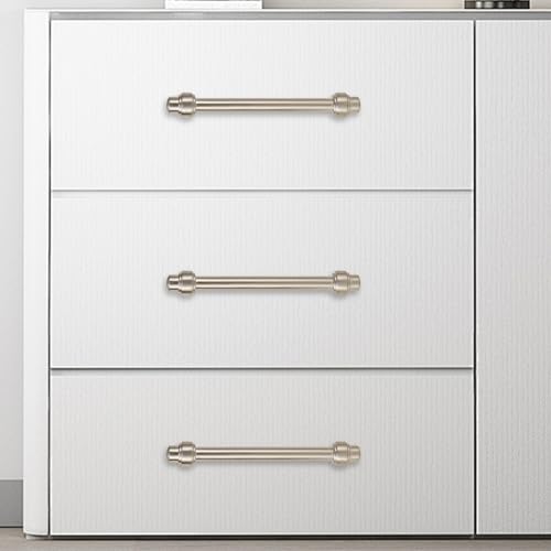 10 Pack 5 Inch Kitchen Cabinet Handles Brushed Satin Nickel Cabinet Pulls Silvery Drawer Pulls Zinc Alloy Kitchen Hardware - color: Brushed Satin Nickel, size: 5'' Hole Center(128mm)