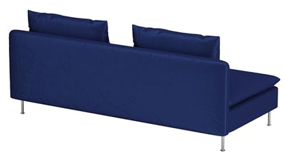 Heavy Velvet SODERHAMN Sofa Cover Compatible with IKEA Section Slipcover - color: Velvet Blue, size: Sofa Section