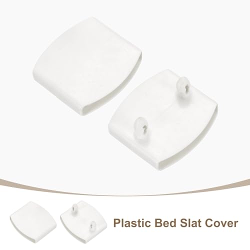 uxcell 12Pcs 50mmx9mm Plastic Bed Slat Center Caps Bed Slat Cover White - color: White, size: 50mm x 9mm