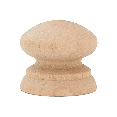 Woodpeckers British Wood Knobs 1-1/2 inch, Pack of 25 Unfinished Round Wooden Knobs for Cabinet Handles, Dresser Drawer, Furniture, and Crafts - size: 1-1/2 Inch