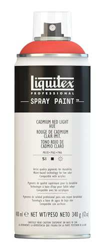 Liquitex Professional Spray Paint, 12-oz (400ml), Cad Red Light Hue - color: Cad Red Light Hue, size: 12 Ounce (Pack of 1)