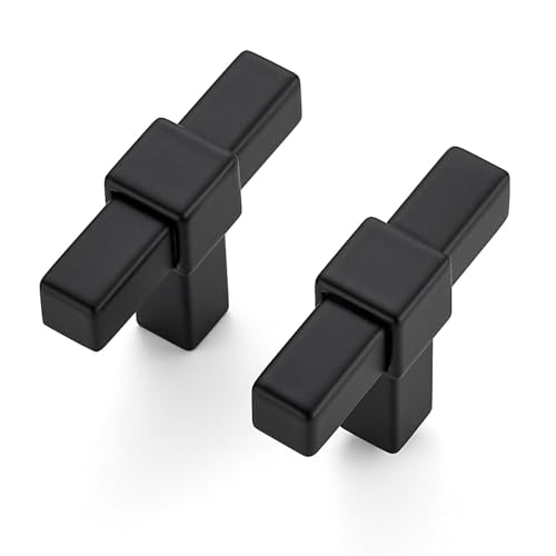 15 Pack Black Cabinet Handles, 2" Overall Length Cabinet Pulls - color: Black, size: Single Hole