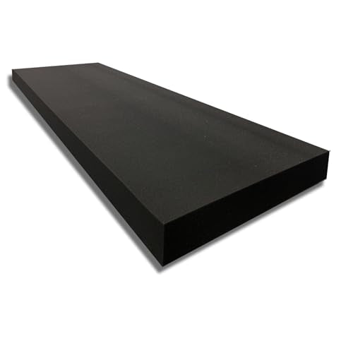 FoamTouch 6" Thick x 36" Wide x 72" Long Charcoal High Density Foam - Ideal for Couch, Bench, Seat Replacement & Wheelchair Cushions - size: 6" x 36" x 72"