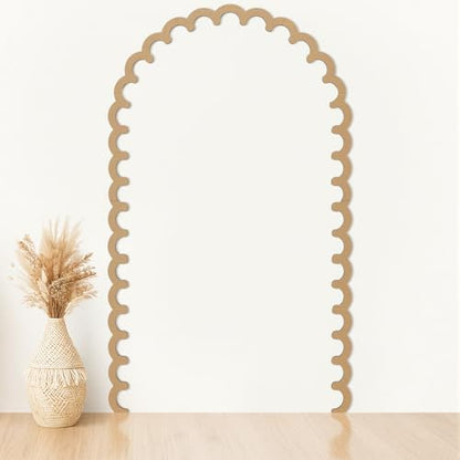 Novabright Unfinished Wood Arch Trim, 60 x 36 Inch, Wave - size: 60 x 36 Inch, style: Wave