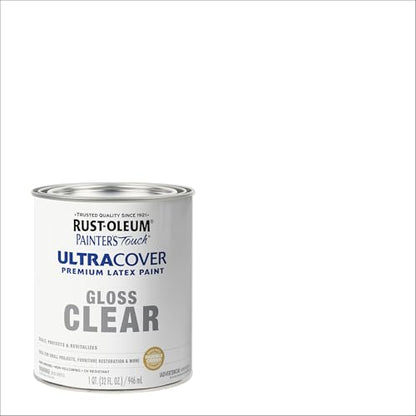 Rust-Oleum Painter's Touch Latex Brush-On Paint, Gloss Clear - color: Gloss Clear, size: 1 Quarts (Pack of 1)