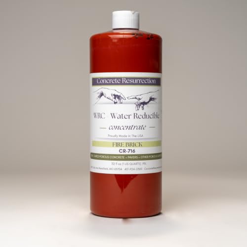 Cement Stain Concentrate - Fire Brick (32 Ounce) - color: Fire Brick, size: 32 ounce