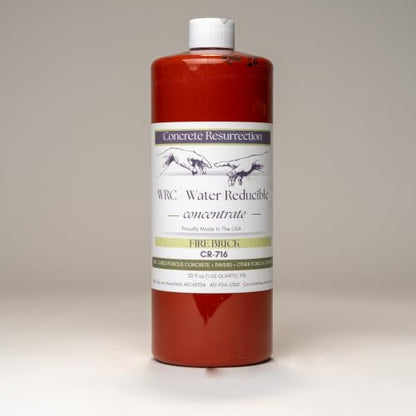 Cement Stain Concentrate - Fire Brick (32 Ounce) - color: Fire Brick, size: 32 ounce