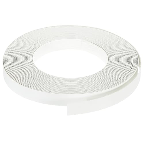 uxcell Edge Banding, 3/4 Inch x 49.21ft Pre-Glued Wood Veneer Edging Iron-on Flexible Edge Banding for Cabinet Repair Furniture Restoration, Warm White - color: White, size: 3/4 Inch x 49.21ft