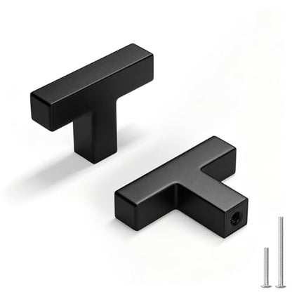 Goldenwarm 5 Pack Black Cabinet Knobs，Single Hole Drawer Knobs - color: Matte Black, size: Single Hole