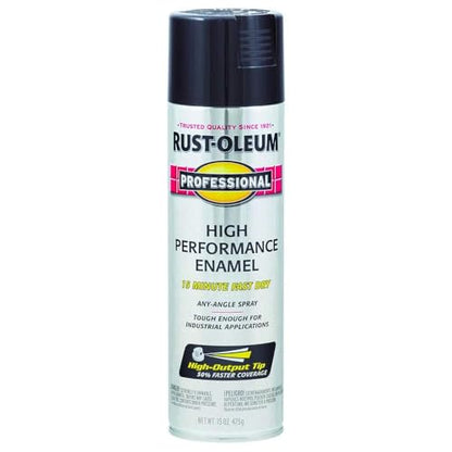 Rust-Oleum Professional High Performance Gloss Black Spray Paint - color: Gloss Black, size: 15 Ounce (Pack of 1)