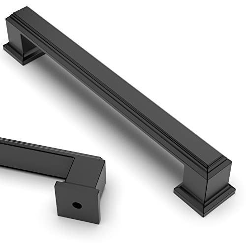 Asidrama 20 Pack 5 inch Matte Black Kitchen Cabinet Handles - color: Matte Black, size: 5" Hole Center(128mm)
