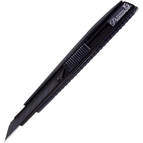 NT Cutter Premium Evolution PMG Series, Aluminum Die-Cast Grip (PMGA-EV02) - size: 9mm Standard-Duty, style: Black Aluminum Diecast Grip with Extra Sharp Blade