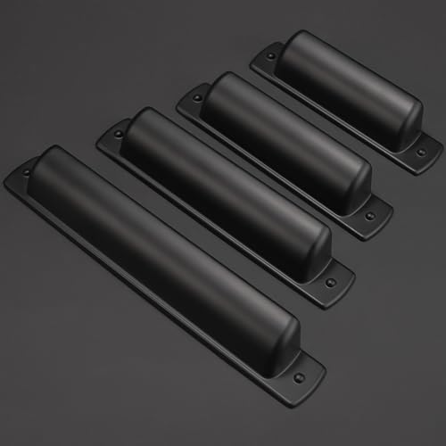 10 Pack 2.5 inch(64mm) Matte Black Kitchen Cabinet Handles Cabinet Cup Pulls Black Drawer Cup Pulls Kitchen Cabinet Hardware - color: Matte Black, size: 2.5" Hole Center（64mm）