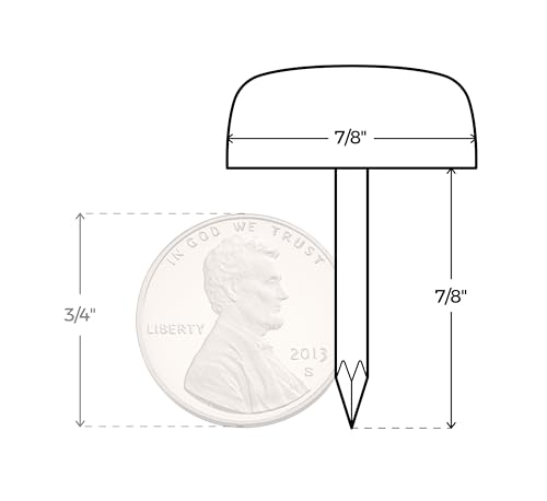 Nylon Furniture Glides - 7/8" Diameter - Pack of 12 - Chair and Table Leg Floor Protectors - Scratch-Preventing Floor Pads for Furniture Legs - FG3-NL