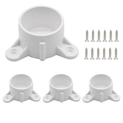 Biaungdo 1 Inch PVC Table Leg Cap Fittings, White, 4 Pcs - color: White (4 Pcs), size: 1 Inch