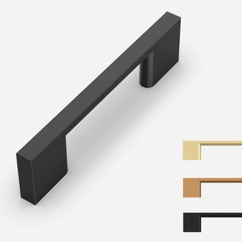 9BUILD 10 Pack Matte Black Cabinet Pulls 3 Inch Black Kitchen Cabinet Handles, Cabinet Hardware for Cupboard Drawer Pulls - color: Matte Black, size: 3"/76MM Hole Center, style: 10 Pack