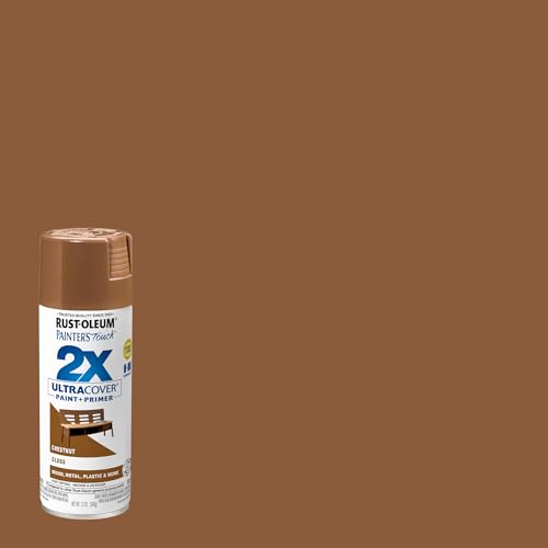 Rust-Oleum Painter's Touch 2X Ultra Cover Spray Paint, Gloss Chestnut - color: Gloss Chestnut, size: 12 Ounce (Pack of 6)