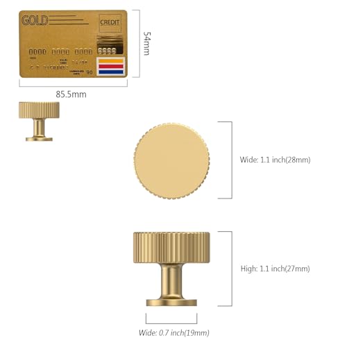 Amerdeco 10 Pack Champagne Bronze Cabinet Knobs - color: Champagne Bronze, size: 1"/25MM