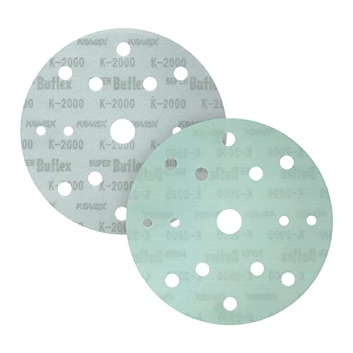 Eagle U193-1565 6 inch DRY Super Buflex Discs - 15 Holes - GREEN (K2000) - (Job-Pak) - 4 Discs/Pack - color: K-2000 Green, size: 6" w/ 15 Holes